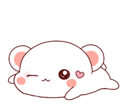 Fluffy Bear Shout the love! pinky! sticker #10834727