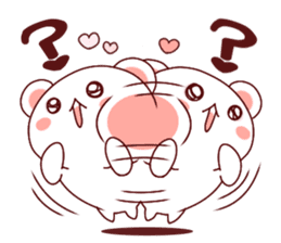 Fluffy Bear Shout the love! pinky! sticker #10834728