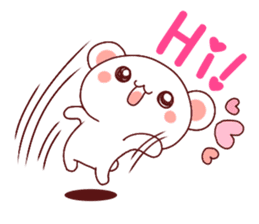 Fluffy Bear Shout the love! pinky! sticker #10834732