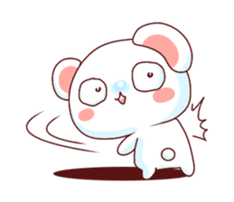 Fluffy Bear Shout the love! pinky! sticker #10834734