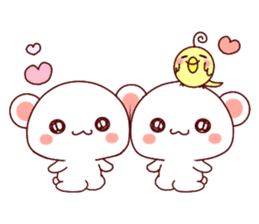 Fluffy Bear Shout the love! pinky! sticker #10834737