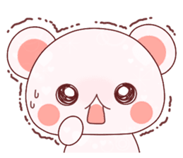 Fluffy Bear Shout the love! pinky! sticker #10834739