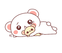 Fluffy Bear Shout the love! pinky! sticker #10834740