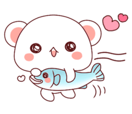 Fluffy Bear Shout the love! pinky! sticker #10834741