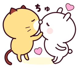 Cat & Rabbit 2 (Hug & Kiss) sticker #10835760