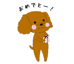 mocomoco toy poodle sticker #10835937