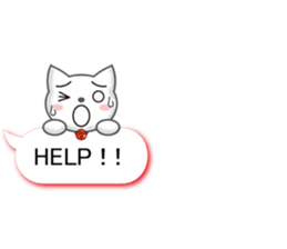 Colorful balloon Sticker of cat sticker #10836694