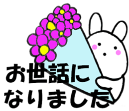 Rabbit big character sometimes honorific sticker #10837324
