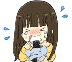 animal&girl sticker2 sticker #10837594