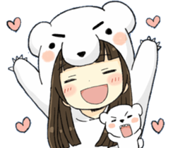 animal&girl sticker2 sticker #10837614