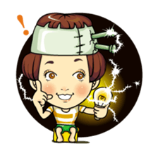 Changing clothes Momo-chan 5 sticker #10838560