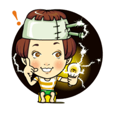 Changing clothes Momo-chan 5 sticker #10838560