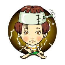 Changing clothes Momo-chan 5 sticker #10838561