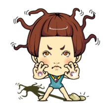 Changing clothes Momo-chan 5 sticker #10838563