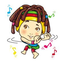 Changing clothes Momo-chan 5 sticker #10838565