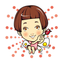 Changing clothes Momo-chan 5 sticker #10838566