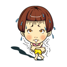 Changing clothes Momo-chan 5 sticker #10838572