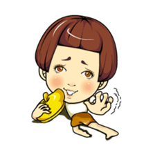 Changing clothes Momo-chan 5 sticker #10838573