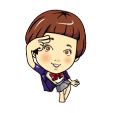 Changing clothes Momo-chan 5 sticker #10838575