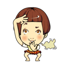Changing clothes Momo-chan 5 sticker #10838578