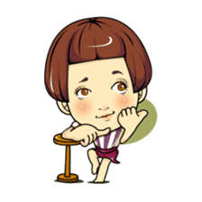 Changing clothes Momo-chan 5 sticker #10838579