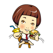 Changing clothes Momo-chan 5 sticker #10838580