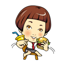 Changing clothes Momo-chan 5 sticker #10838580
