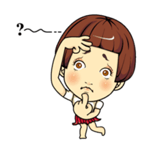 Changing clothes Momo-chan 5 sticker #10838582