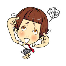 Changing clothes Momo-chan 5 sticker #10838583