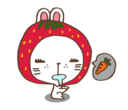 REDStrawberry-Rabbit sticker #10839350