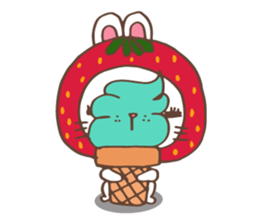REDStrawberry-Rabbit sticker #10839356