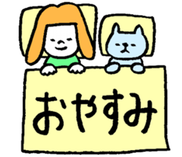 GIRL and DOG TAAALK sticker #10839509