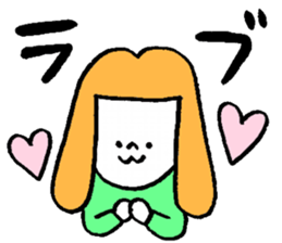 GIRL and DOG TAAALK sticker #10839510