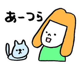 GIRL and DOG TAAALK sticker #10839511