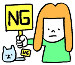 GIRL and DOG TAAALK sticker #10839513