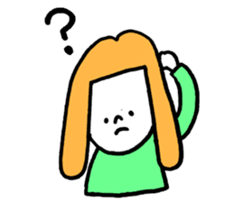 GIRL and DOG TAAALK sticker #10839514