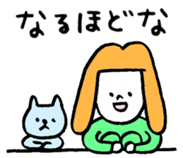 GIRL and DOG TAAALK sticker #10839517