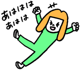 GIRL and DOG TAAALK sticker #10839518