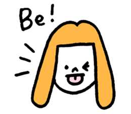 GIRL and DOG TAAALK sticker #10839520