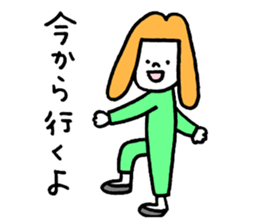 GIRL and DOG TAAALK sticker #10839522