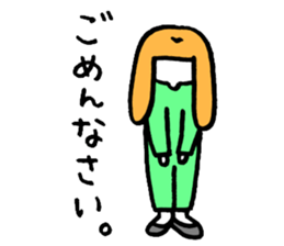 GIRL and DOG TAAALK sticker #10839524