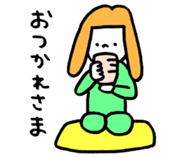 GIRL and DOG TAAALK sticker #10839525