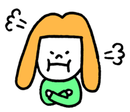 GIRL and DOG TAAALK sticker #10839536