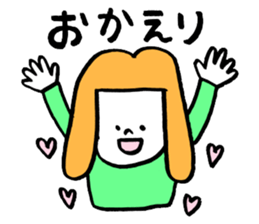 GIRL and DOG TAAALK sticker #10839539