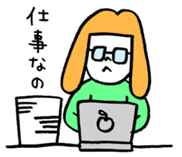 GIRL and DOG TAAALK sticker #10839540