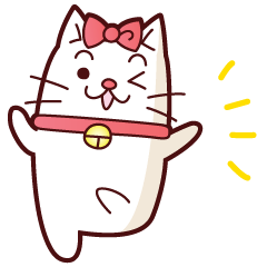 white cute cat English ver.