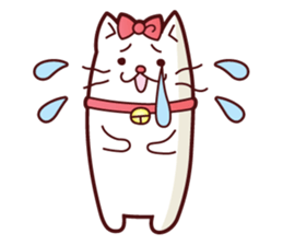 white cute cat English ver. sticker #10841666