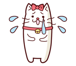 white cute cat English ver. sticker #10841666