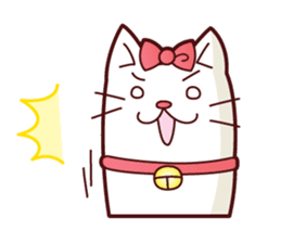 white cute cat English ver. sticker #10841667