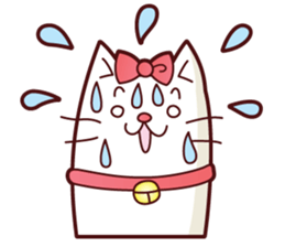 white cute cat English ver. sticker #10841668